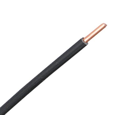 H07V-U 1,5mm2 fekete (MCU) PVC szigetelésű tömör rézvezeték