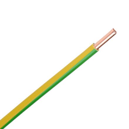 H07V-U 2,5mm2 zöld/sárga (MCU) PVC szigetelésű tömör rézvezeték