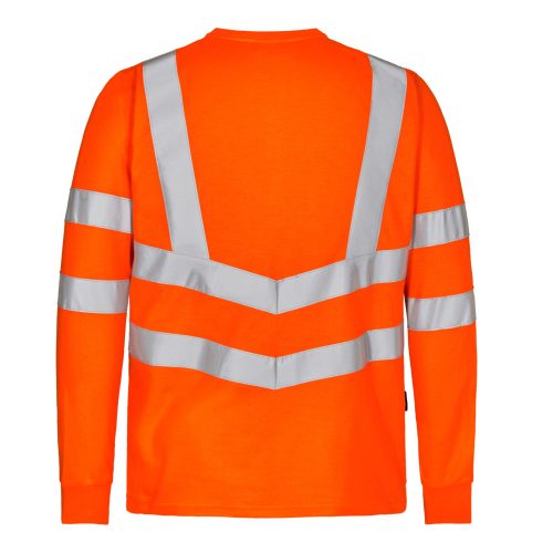 Langärmeliges T-Shirt mit Sicherheitsfront zum Knöpfen