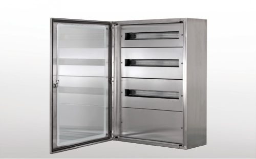 INOX maszkolható elosztó 590x340x220