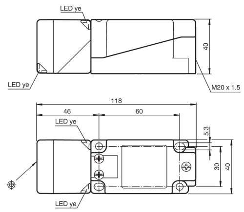 Pepperl+Fuchs Induktiver Sensor NBB20-U1K-N0