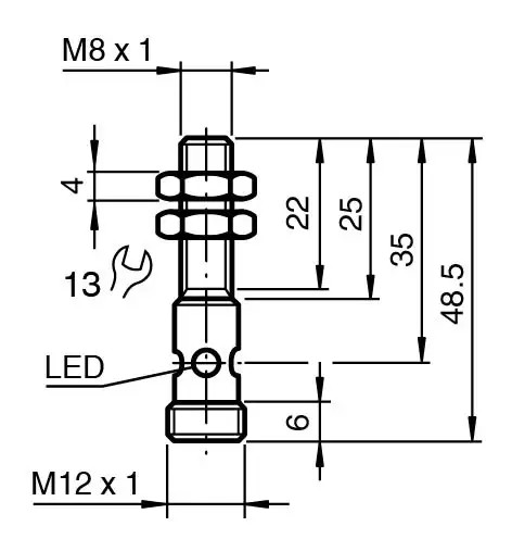 Pepperl+Fuchs Induktiver Sensor NCB1,5-8GM25-N0-V1