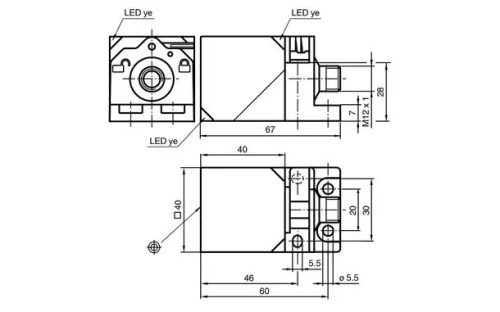Pepperl+Fuchs Induktiver Sensor NCB20-L2-N0-V1