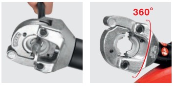 Batteriebetriebene Eckenpresse mit Stempellinie EPZ 300N