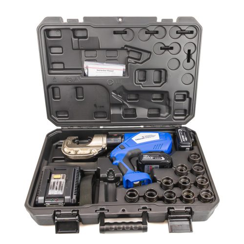 Batteriebetriebene Eckenpresse mit Stempelsensor 10-400 mm²