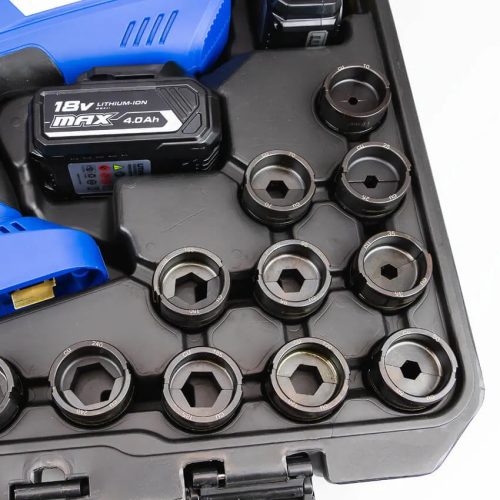 Batteriebetriebene Eckenpresse mit Stempelsensor 10-400 mm²