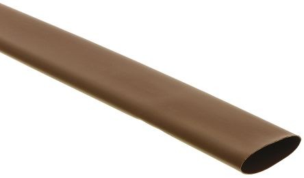 Zsugorcső 9,5/4,8-as vékonyfalú, ragasztó nélküli barna 