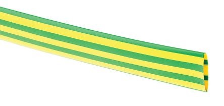 Zsugorcső 9,5/4,8-as vékonyfalú, ragasztó nélküli zöld/sárga 
